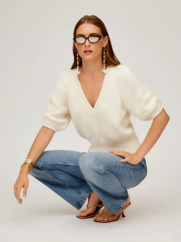 Bennet Shirred Sleeve Sweater