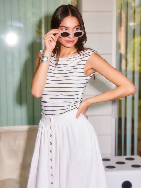 Tasha Side-Shirred Top