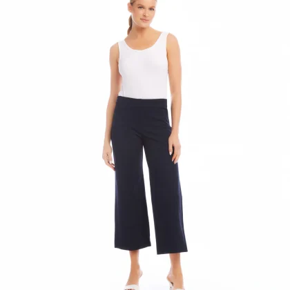 Wide-Leg Cropped Pants